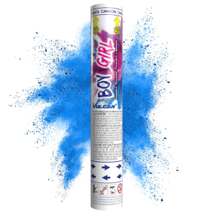 Canon à poudre Gender Reveal Bleu