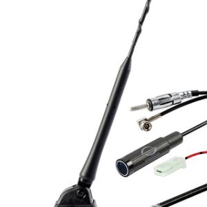Antenne articulée FM/DAB passive avec filtre répartiteur de fréquence FM/DAB actif